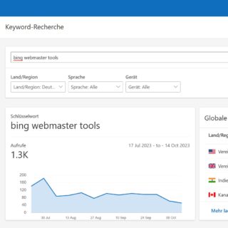 Bing Webmaster Tools Nutzung und Tipps