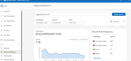 Bing Webmaster Tools Nutzung und Tipps