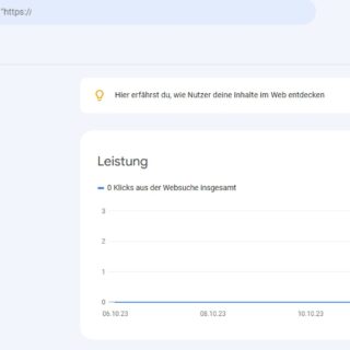 Startseite der Google Search Console