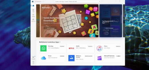 Windows 11 mit geöffnetem Microsoft Store.