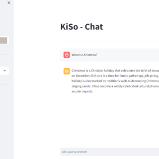 Oberfläche der App Kiso-Chat
