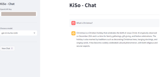 Oberfläche der App Kiso-Chat