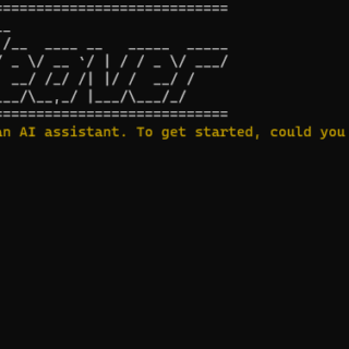 Programm GUI im Terminal von Taskweaver.