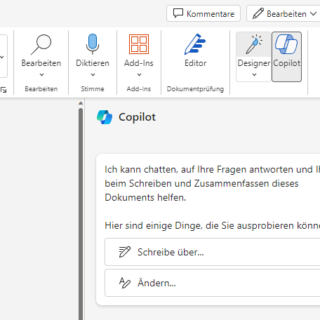 Copilot in MS Office 365 (Word)