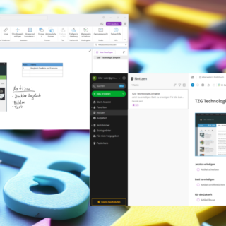 Vergleich von One-Note und Evernote.