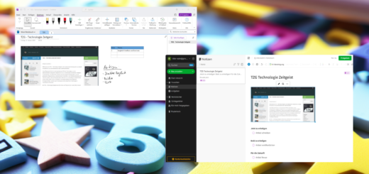 Vergleich von One-Note und Evernote.