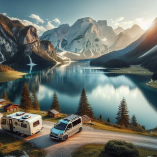 Mit dem Elektorauto und Wohnwagen in den Campingurlaub