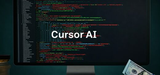 Mit CursorAI zum Millionär - Monitor, Geldscheine und Bitcoins