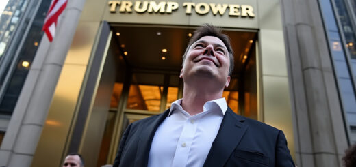 KI generiertes Bild von Elon Musk auf seiner eigenen KI Grok