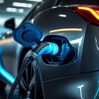 Elektrisches Auto mit innovativer Feststoffbatterie