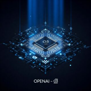 Visualisierung eines KI-Modells mit digitalen Netzwerken und Lichtstrahlen, die Datenverarbeitung und Skalierbarkeit symbolisieren.