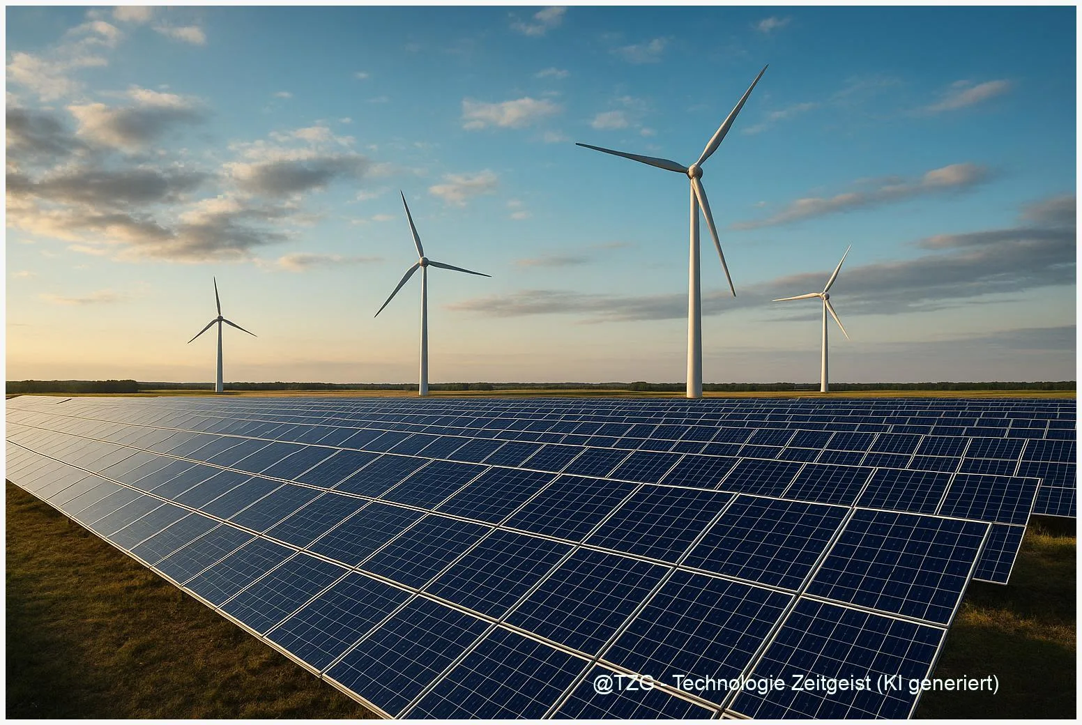 Photovoltaik kompensiert Windflauten — Erneuerbare liefern 56% des Stroms