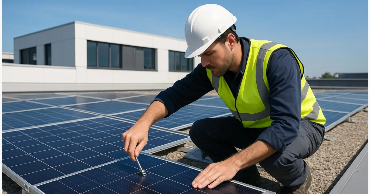 Solarmodule auf Flachdächern: Wer darf montieren?