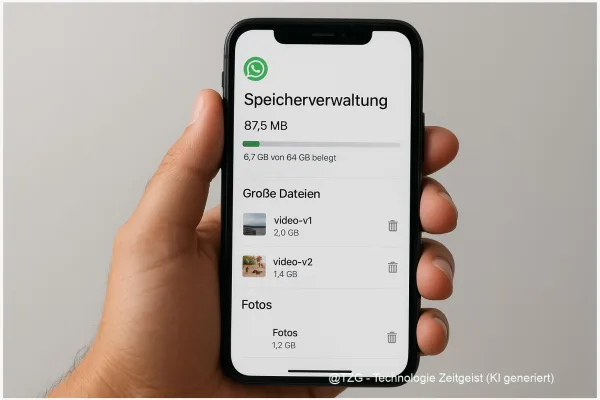 WhatsApp-Speicher freigeben: Große Dateien finden & Medien löschen