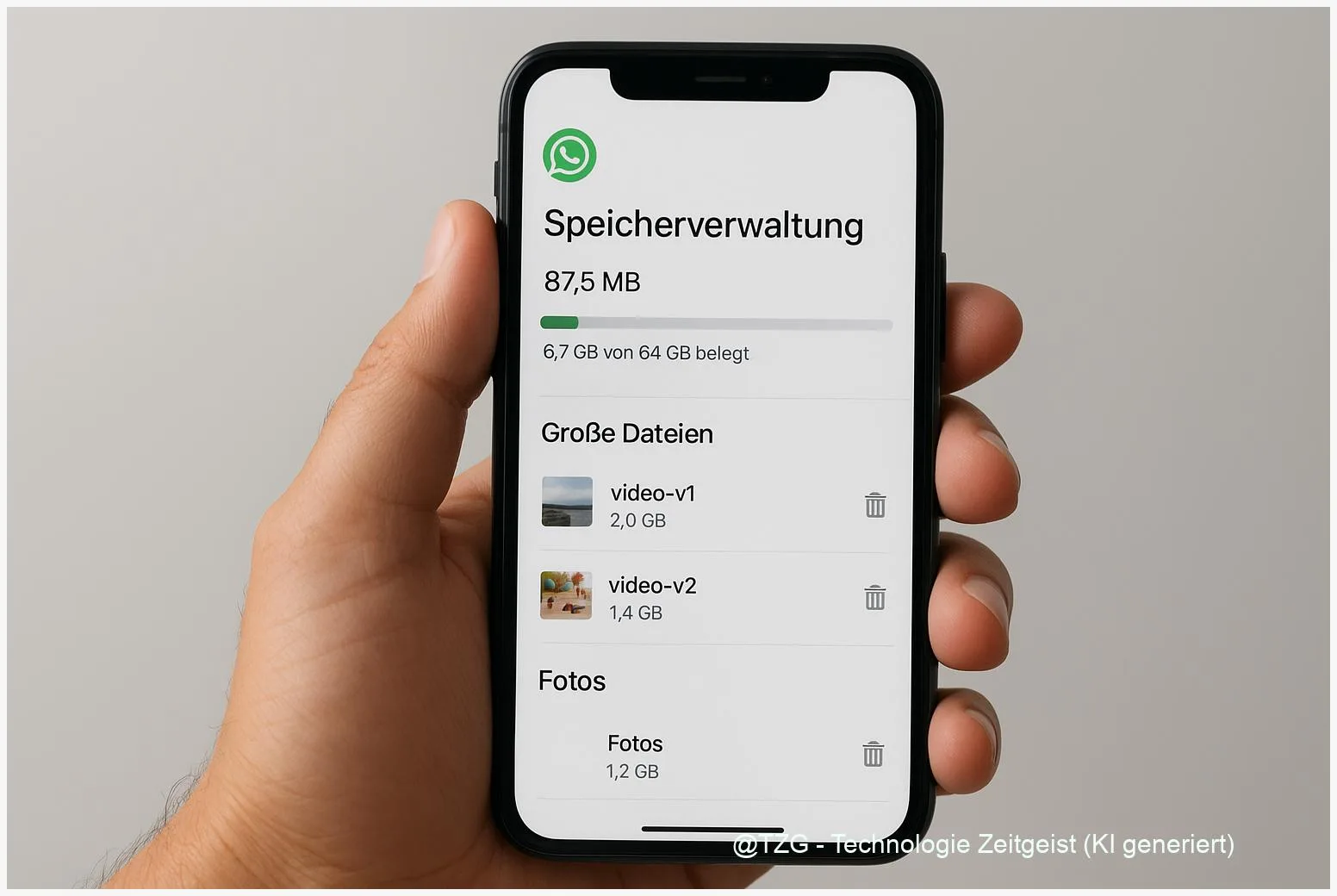 WhatsApp-Speicher freigeben: Große Dateien finden & Medien löschen