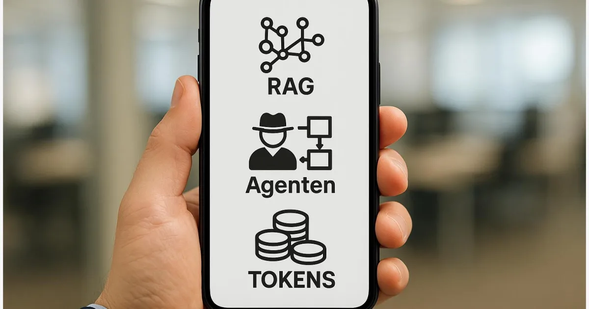 KI‑Begriffe 2025 einfach erklärt: RAG, Agenten, Tokens