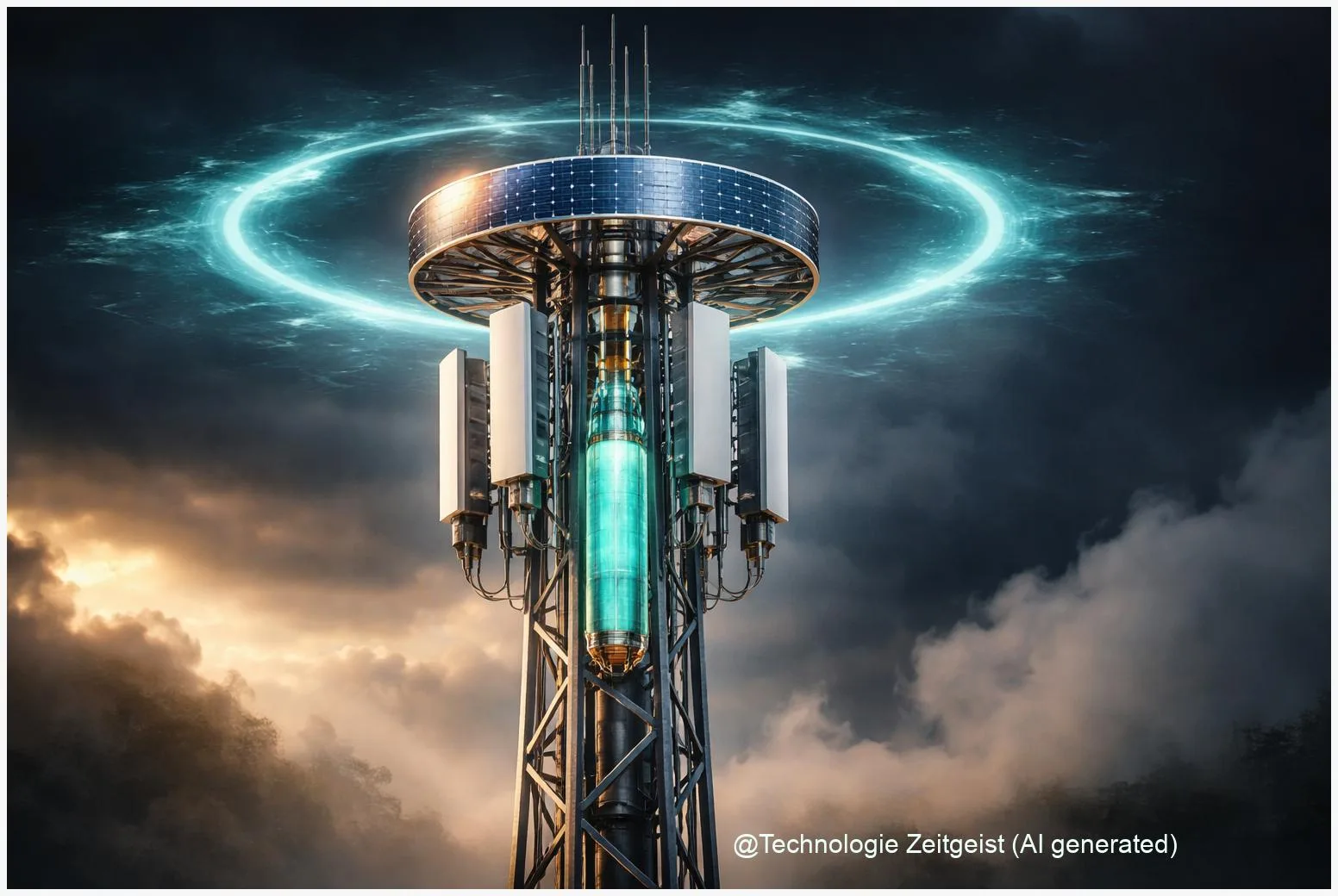 Mobilfunkmasten mit Solar und Wind: Wie KI Funknetze unabhängiger macht