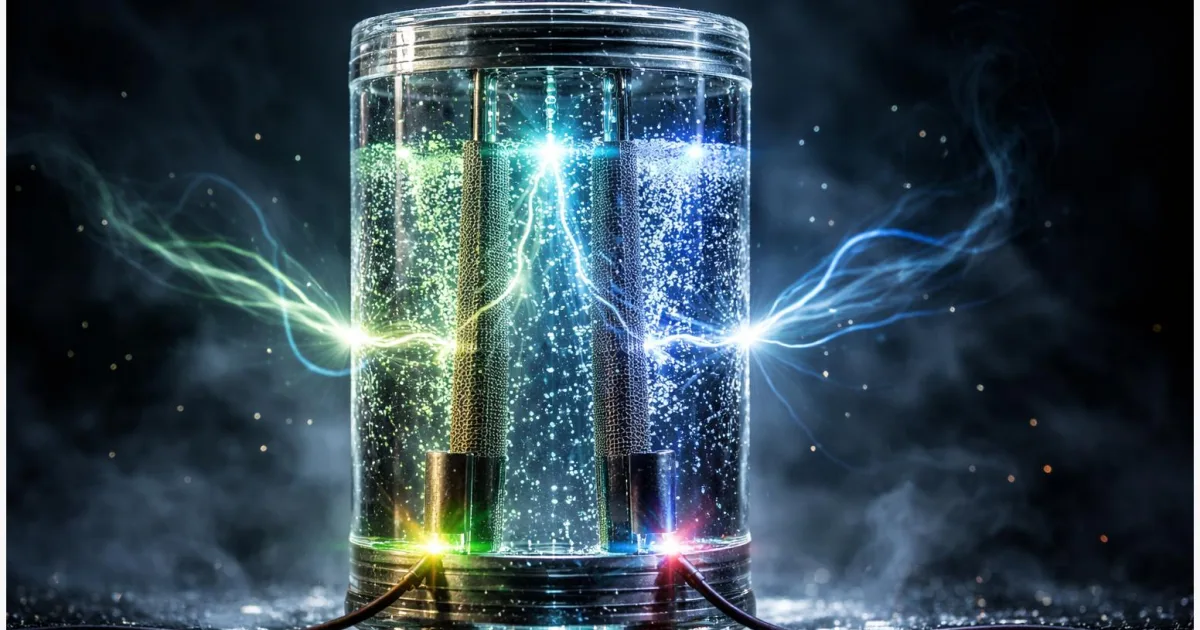 Wasserchemie unter Spannung: Wie elektrische Felder Batterien und Wasserstoff pushen