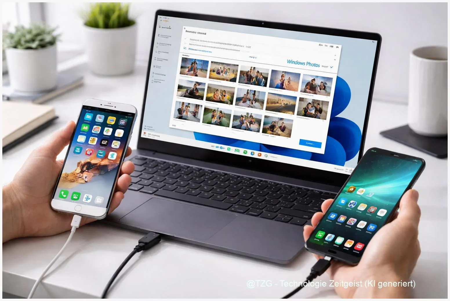 Handy-Fotos auf den PC übertragen: iPhone & Android (Kabel, WLAN, Cloud)