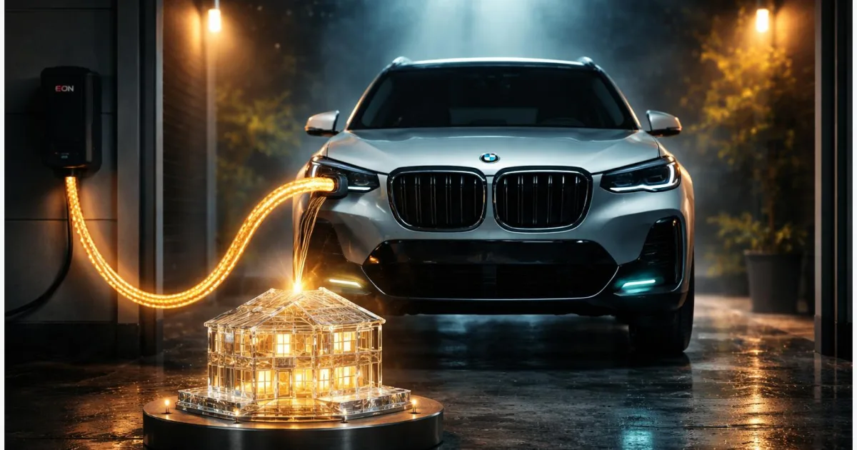 Bidirektionales Laden: BMW und E.ON bringen Strom vom Auto ins Haus