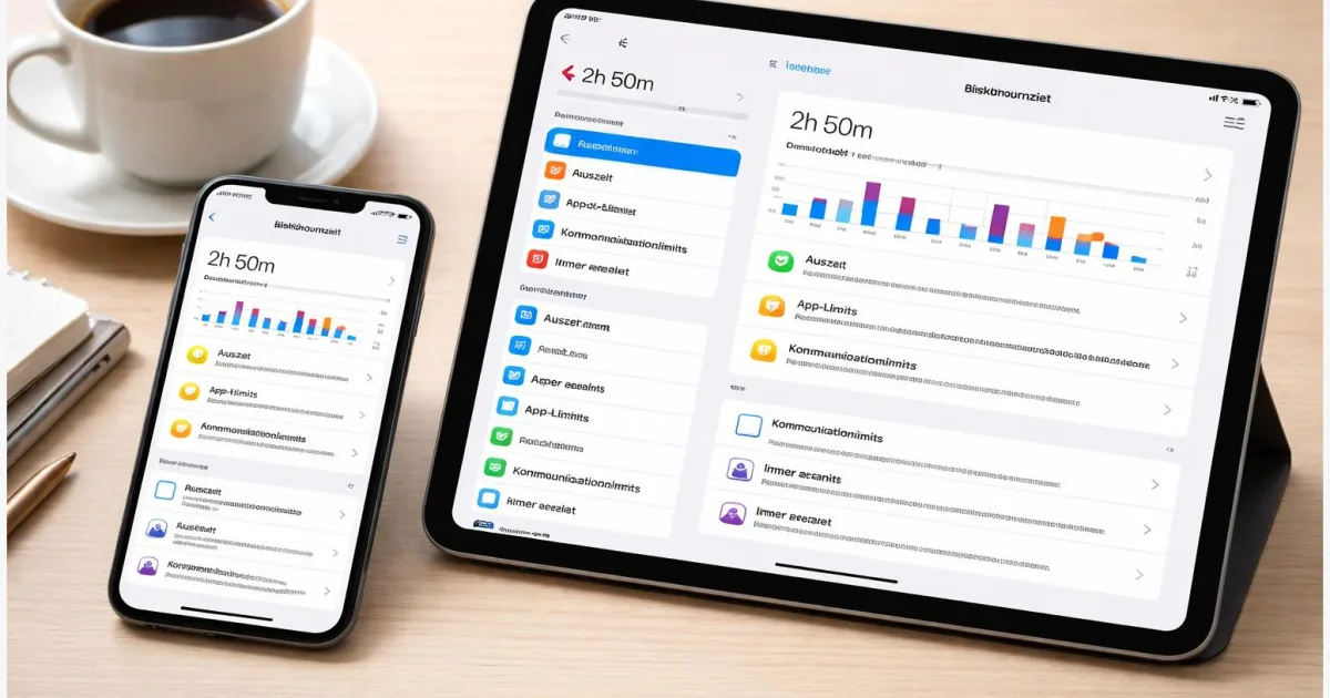 iPhone & iPad: Bildschirmzeit einrichten – App-Limits, Auszeit & Berichte