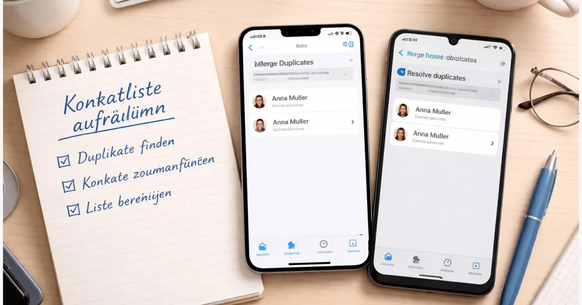 Doppelte Kontakte entfernen: iPhone & Android Duplikate zusammenführen