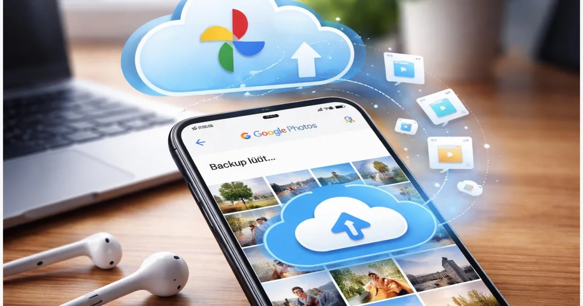 Google Fotos Backup einrichten und Speicherplatz sparen