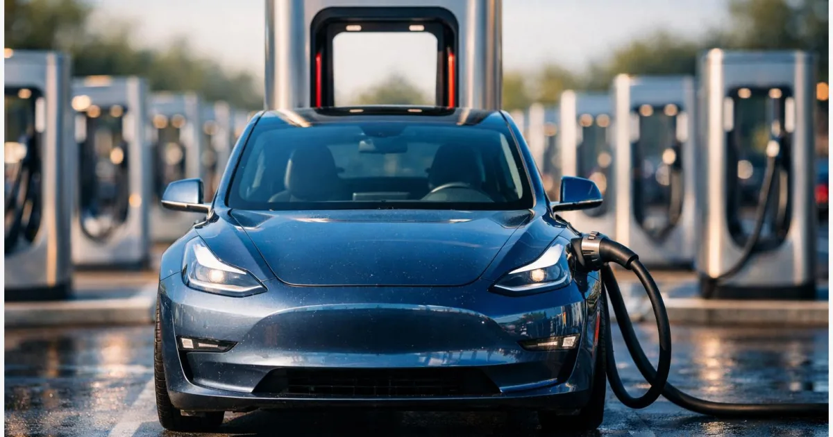 Tesla Supercharger V4 mit 400 Ladeplätzen: Helfen Mega‑Parks gegen Wartezeit?