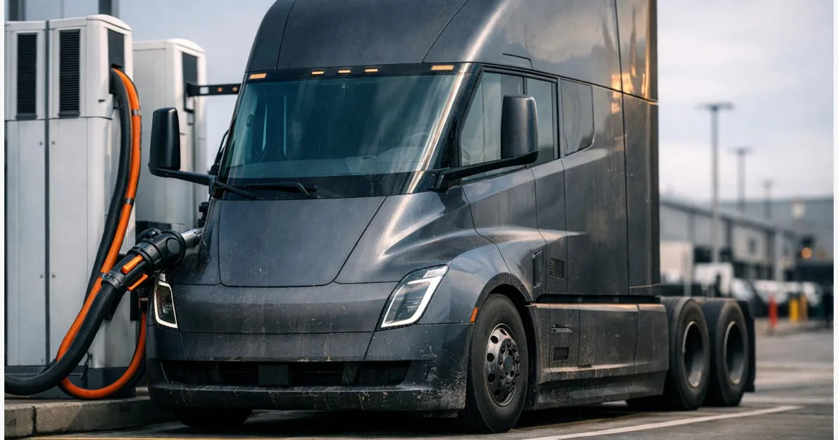 Tesla öffnet ersten Semi-Megacharger für Flotten