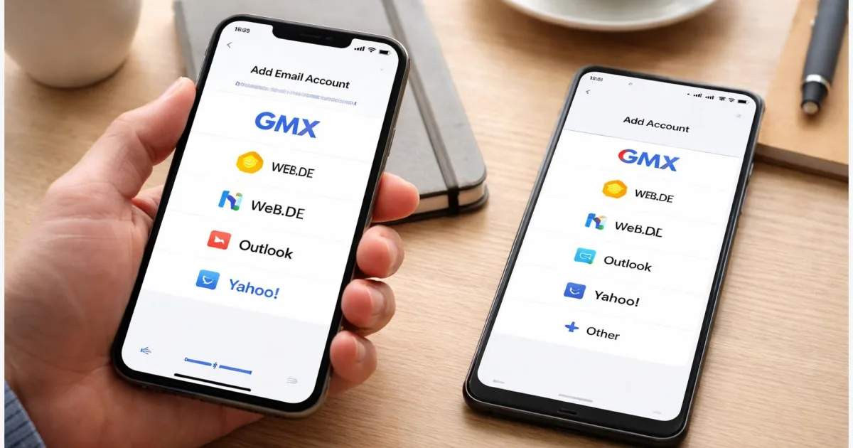 E‑Mail einrichten auf iPhone & Android: GMX, WEB.DE, Gmail