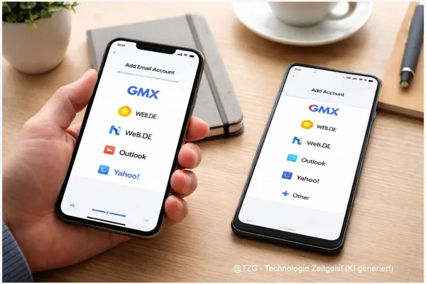 E‑Mail einrichten auf iPhone & Android: GMX, WEB.DE, Gmail