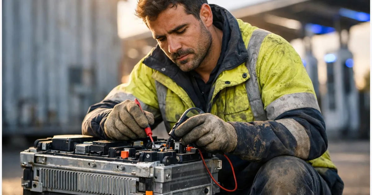 Second-Life-Batterien stützen Schnelllader in Spanien