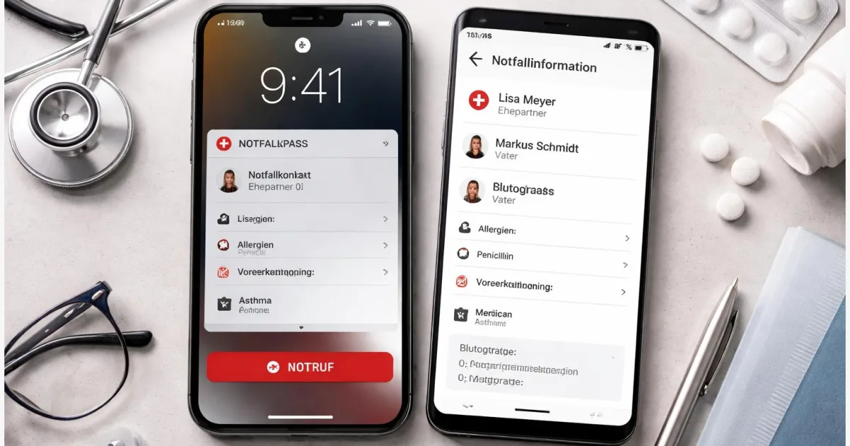 Notfallpass einrichten: Kontakte & Infos auf iPhone und Android