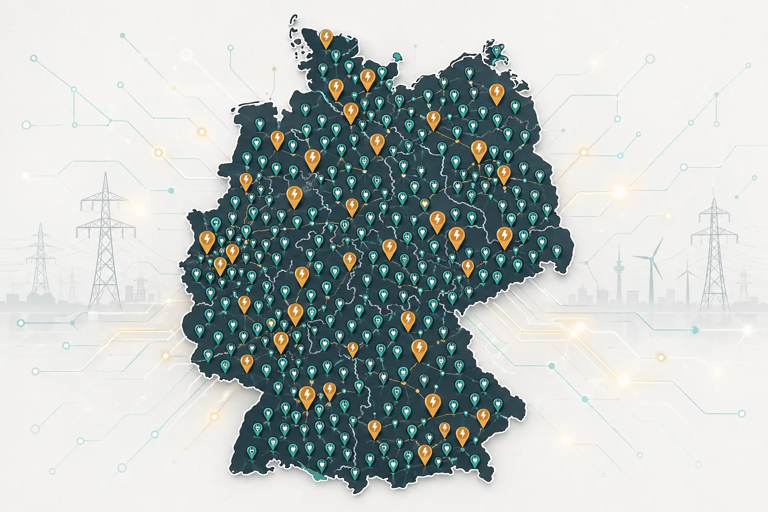 Illustration zur öffentlichen Ladeinfrastruktur in Deutschland