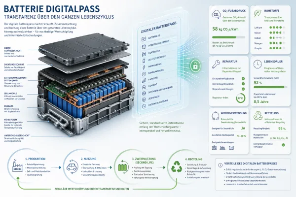 Batteriepass erklärt: Warum Akkus künftig einen digitalen Lebenslauf bekommen