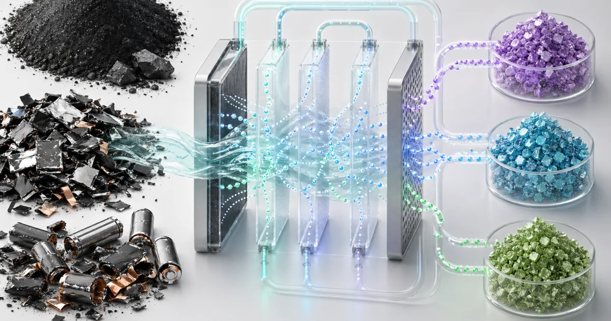 Fraunhofer entwickelt elektrochemisches Recycling für kritische Batterierohstoffe