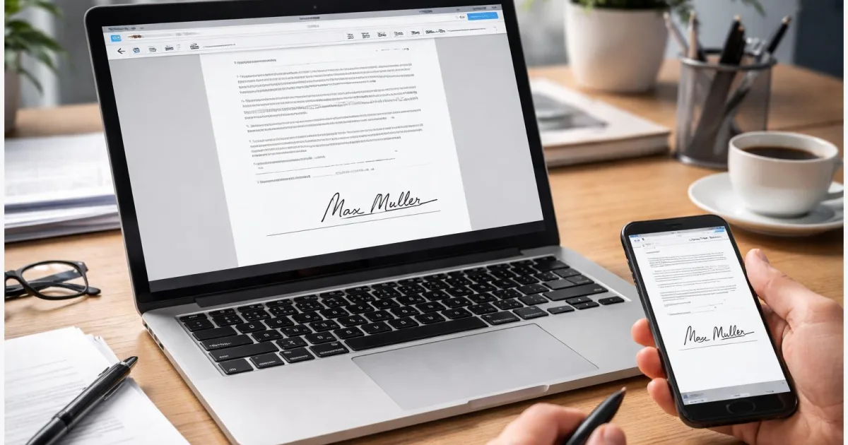 PDF unterschreiben: Signatur am PC und Handy einfügen