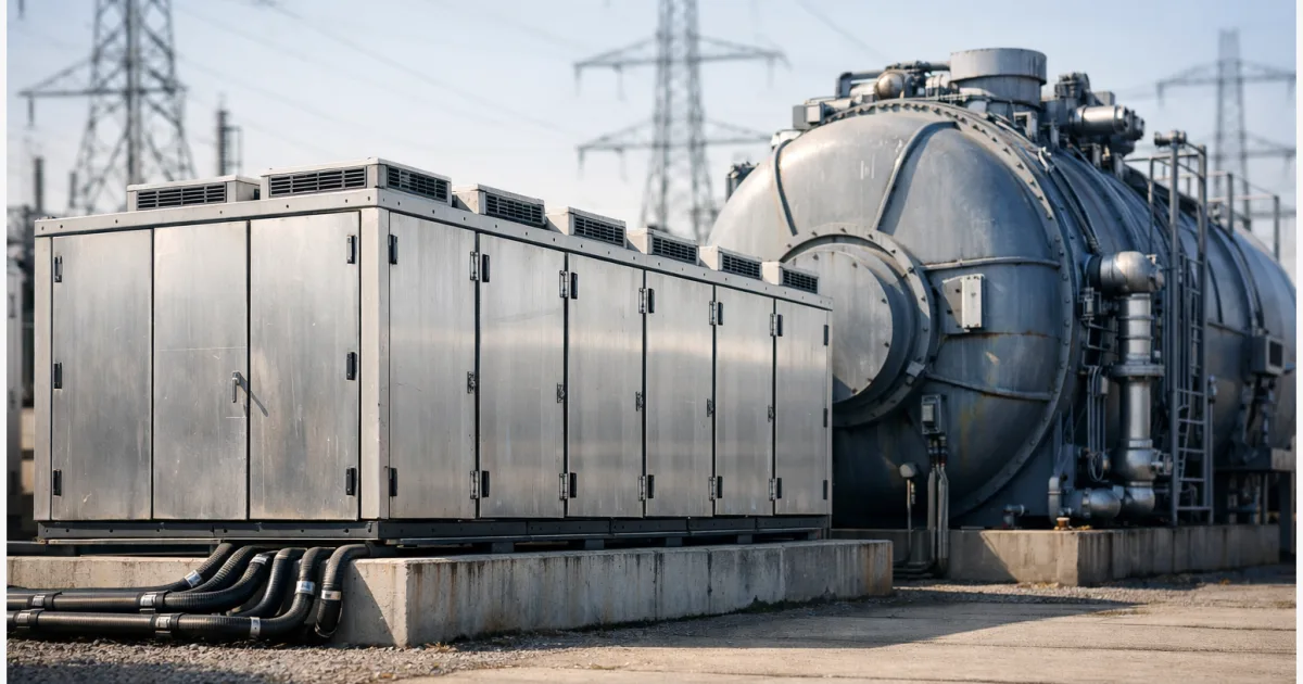 Batteriespeicher mit Synchonkondensator im Stromnetz