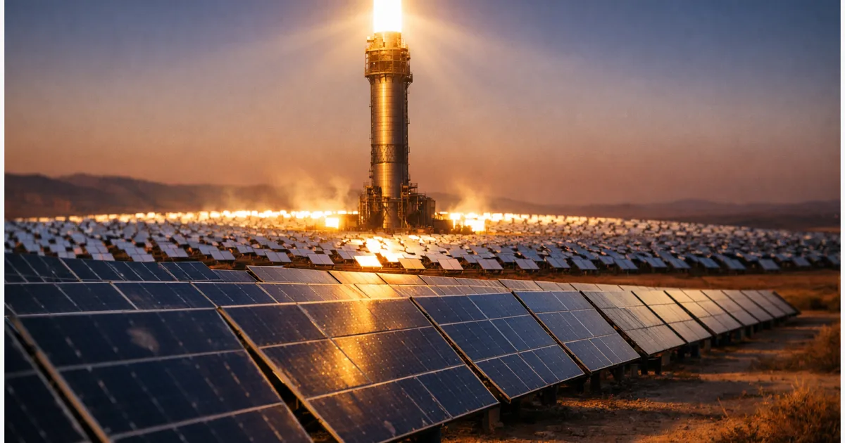 PV-CSP-Kraftwerke: Wenn Solarstrom abends tragen soll