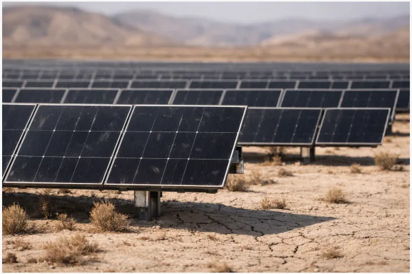 Solarparks in Trockengebieten: Effekte auf Klima und Vegetation