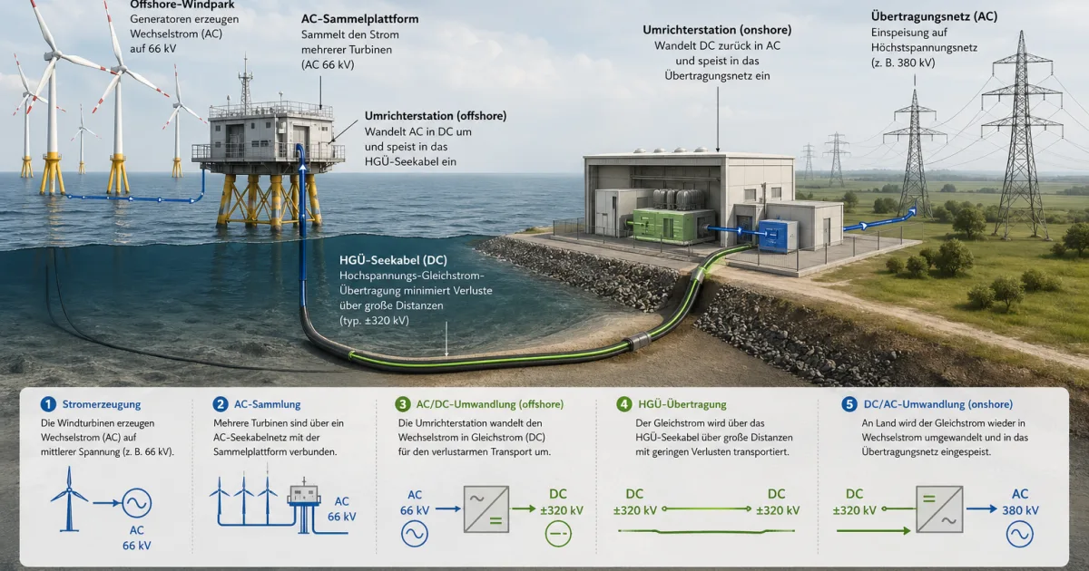 Was ist HGÜ? Warum Gleichstromleitungen für Offshore-Wind und Energiewende so wichtig sind