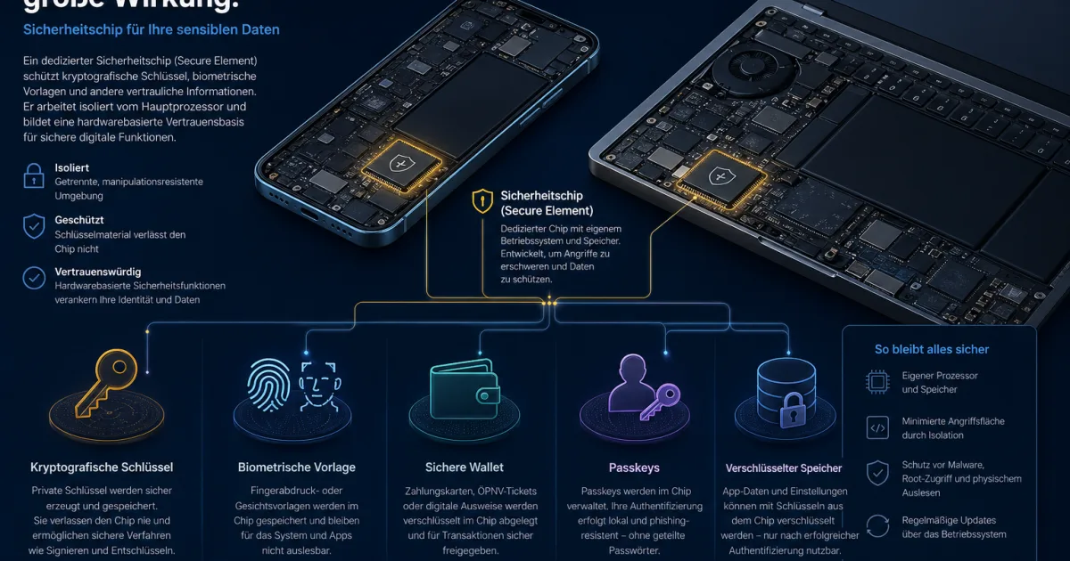 Was ist eine Secure Enclave – und wie schützen Sicherheitschips Passwörter, Schlüssel und biometrische Daten?