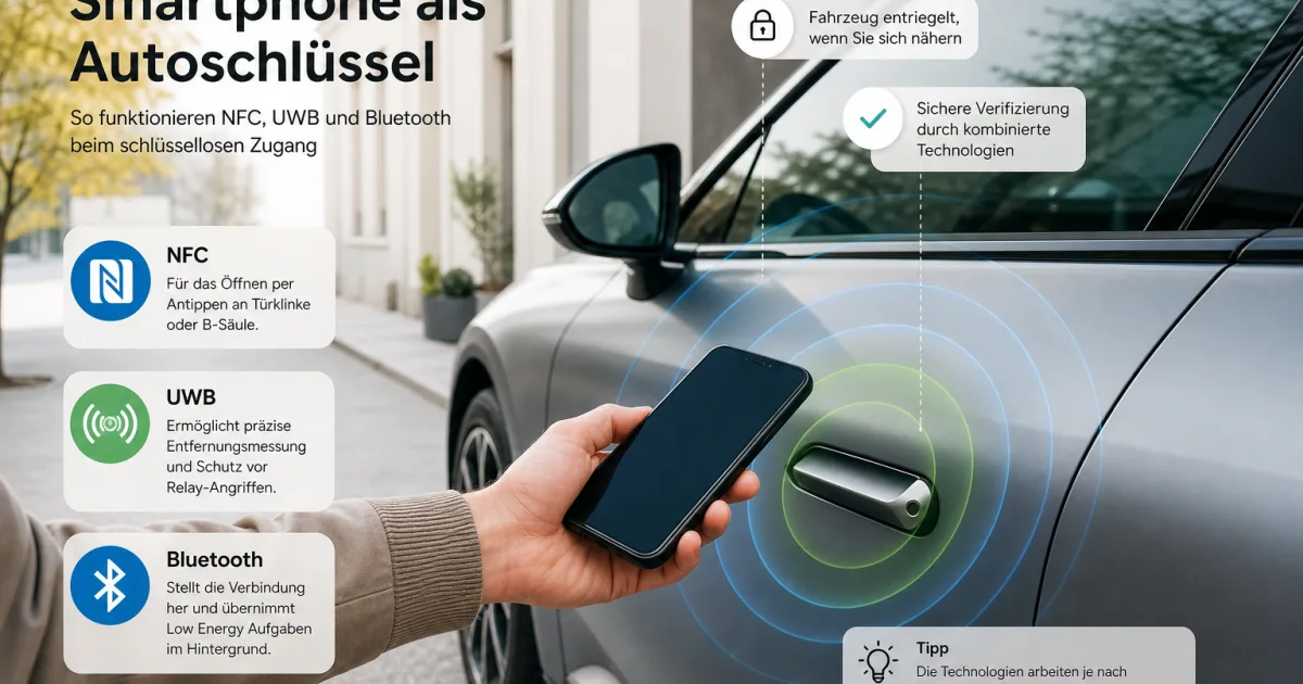 Android-Handy als Autoschluessel nutzen: Voraussetzungen und Grenzen