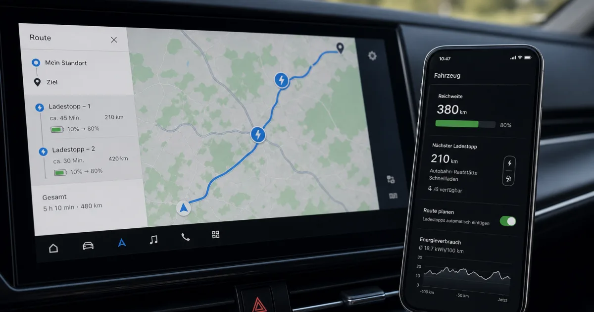Apple Karten mit E-Auto nutzen: Ladeplanung und Reichweite richtig prüfen