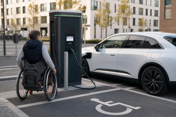 Barrierefreie Ladesäulen machen E-Autos alltagstauglicher