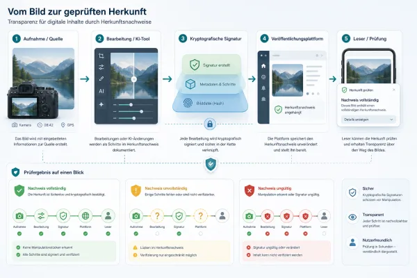 C2PA erklärt: Wie Content Credentials KI-Bilder kennzeichnen
