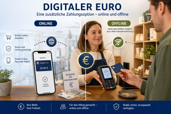 Digitaler Euro: Was Offline-Zahlen für Alltag und Handel heißt