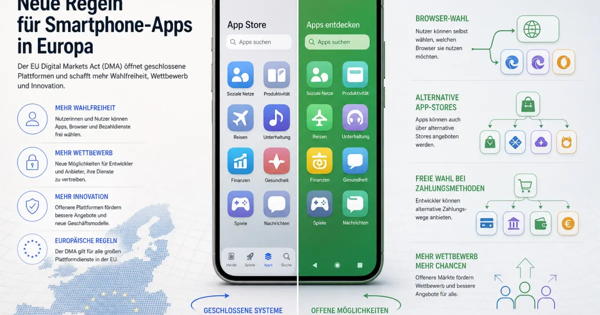 DMA gegen Big Tech: Europas App-Regeln verändern iPhone und Android