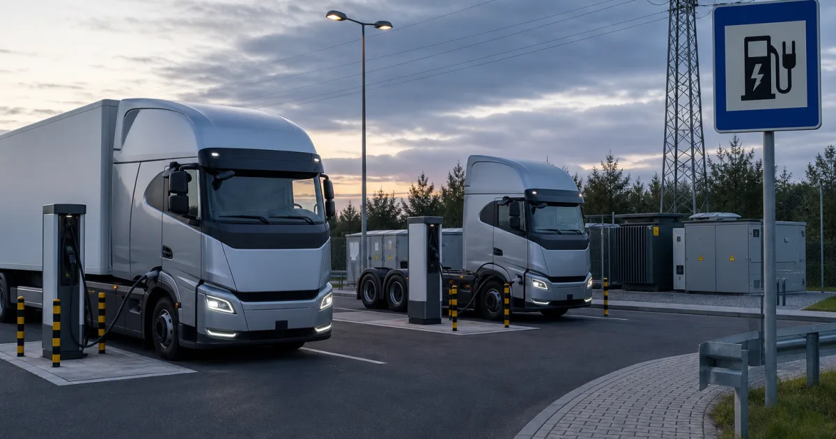 E-Lkw laden anders: Was Megawatt-Laden Europa bringt