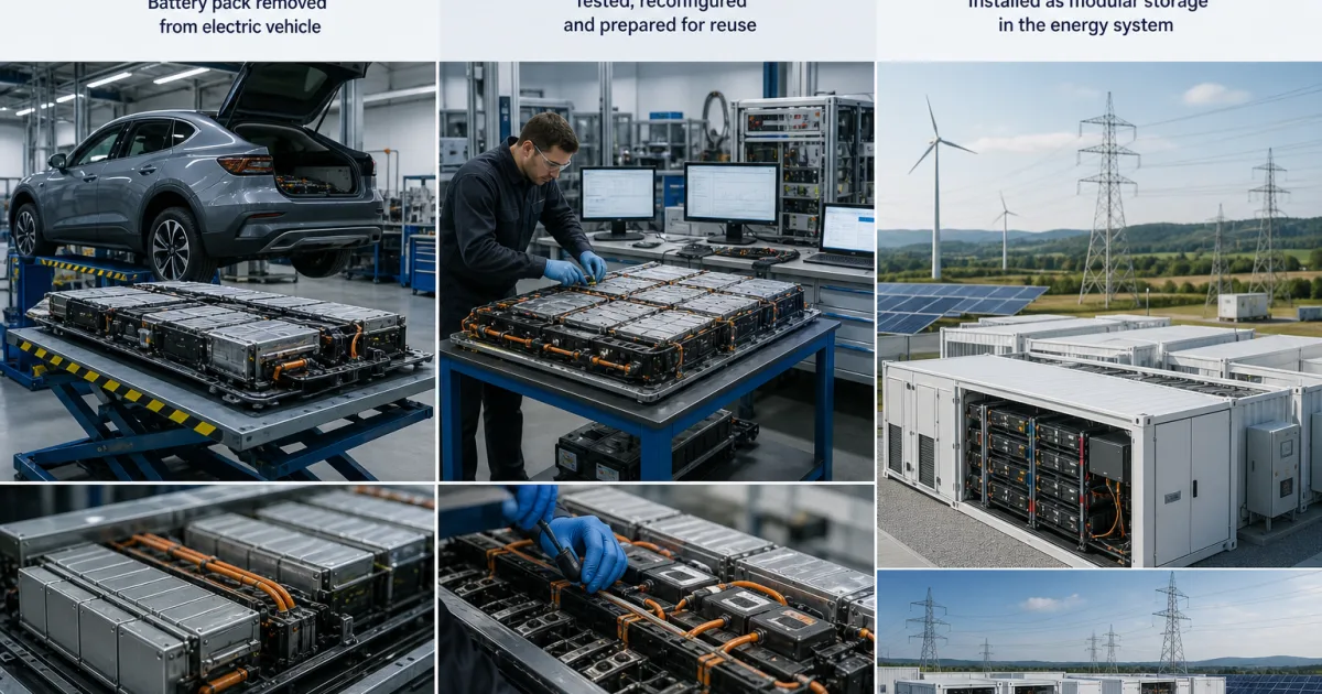 Alte E-Auto-Akkus werden zu Speichern für Europas Stromnetze